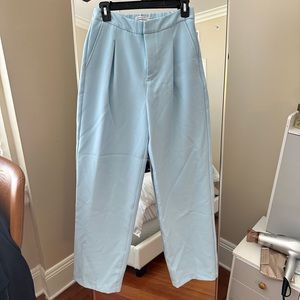 Babyblue tailored pant, ultra-high rise, wide leg. Great condition. Worn once.